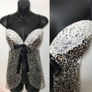 Victoria’s Secret Lace Cheetah Lingerie Bra 36D